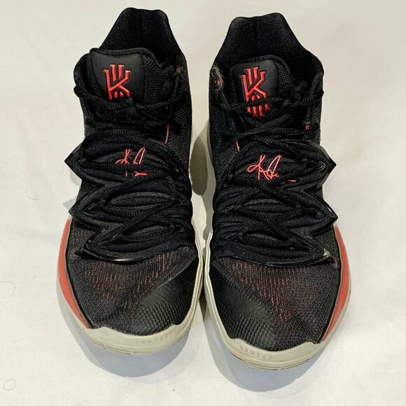 Nike Kyrie 5 Black Red Wolf Grey Basketball Shoes Men’s Size 8.5 AO2918 - Picture 4 of 12